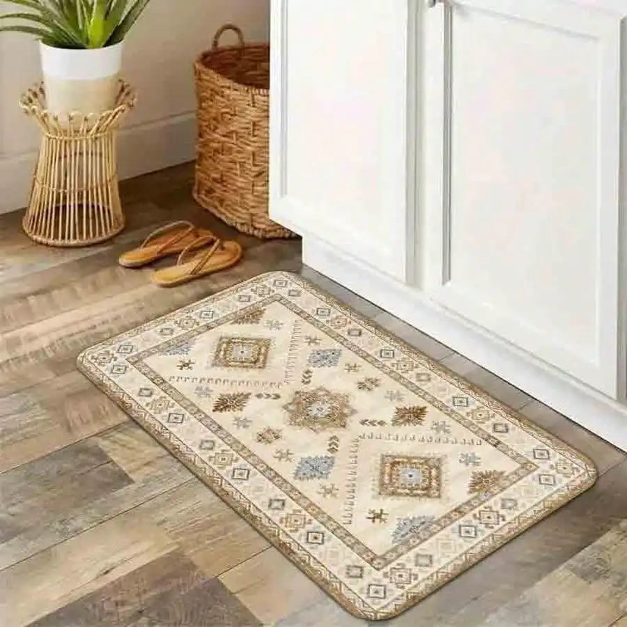 Cream Boho Accent Rug