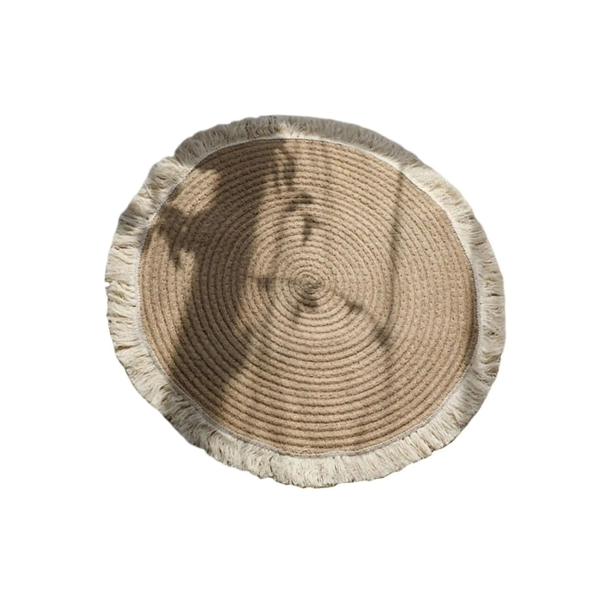Braided Tassel Jute Accent Rug