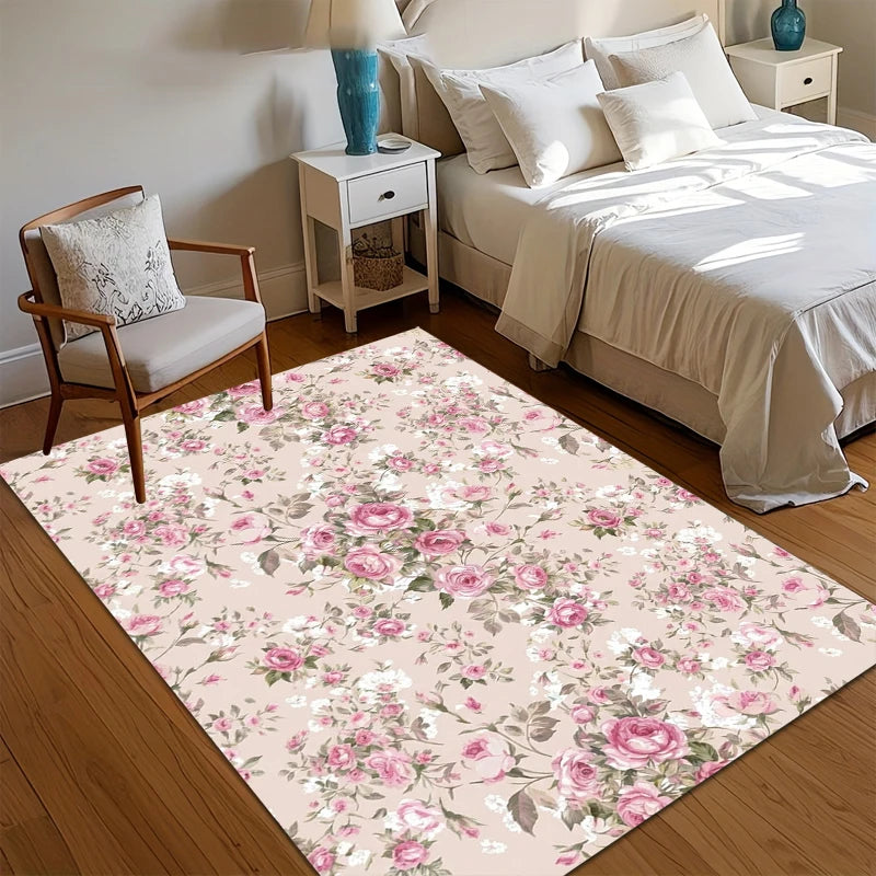 Rosewater Floral Medallion Rug