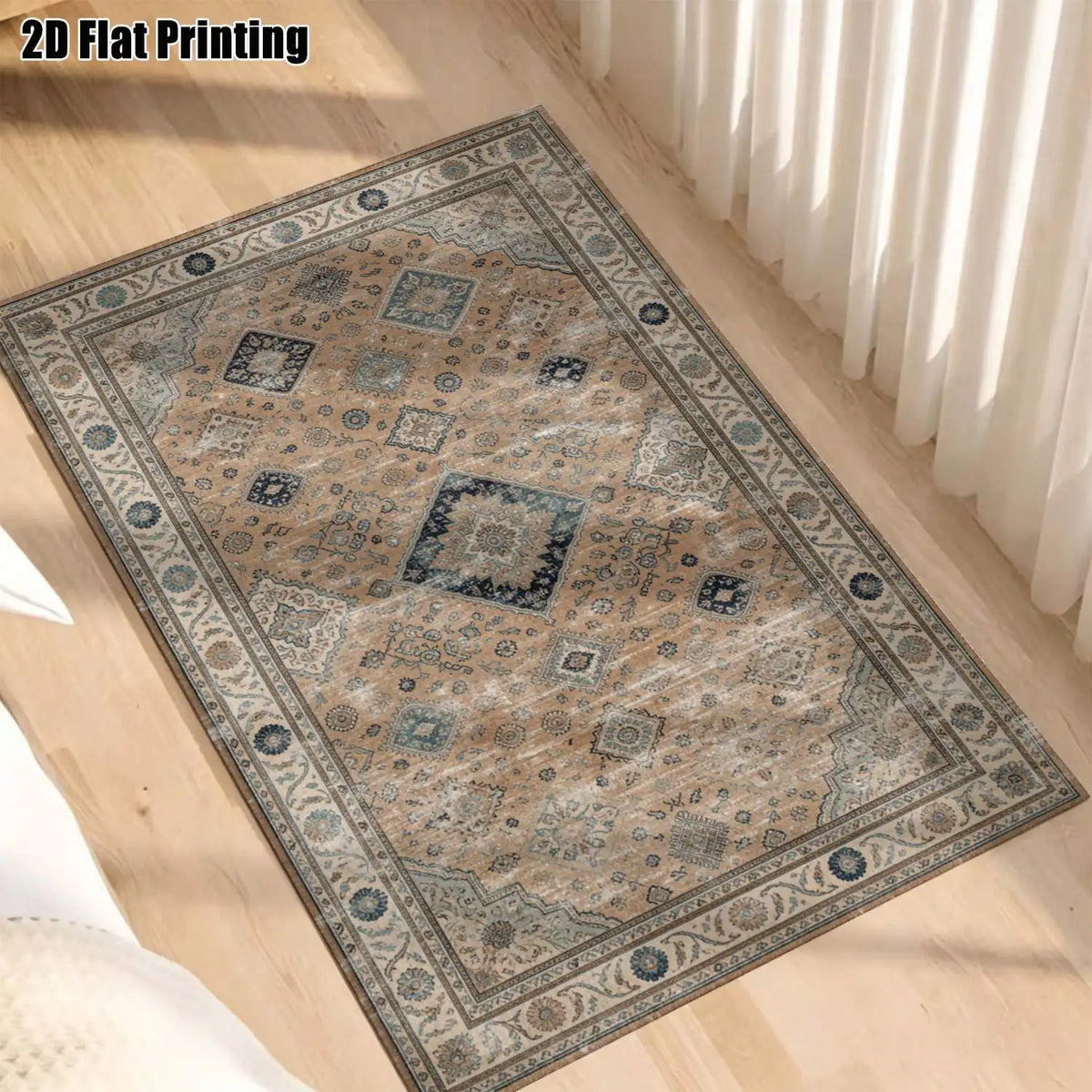 Chestnut Navy Floral Rug