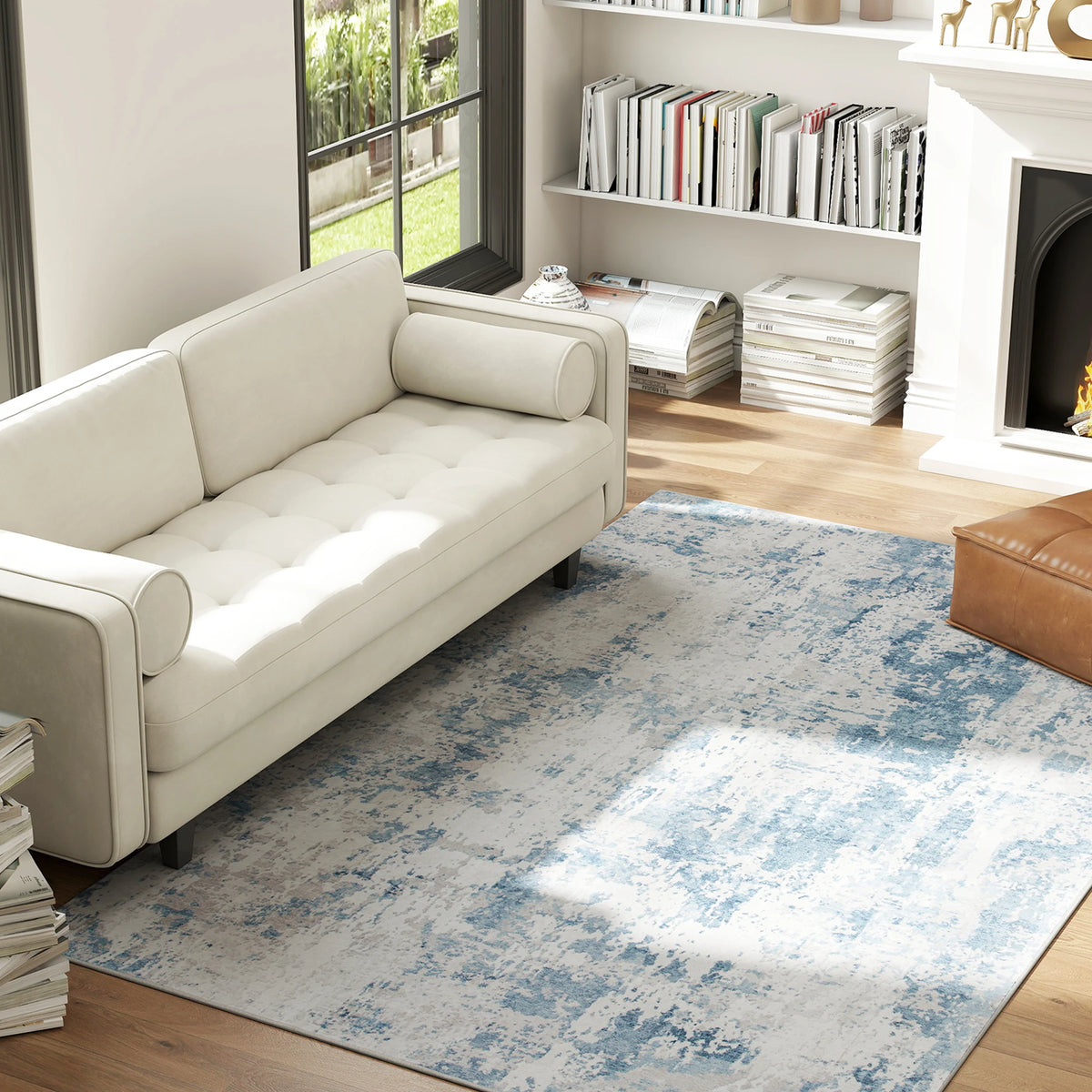 Indigo Drift Chenille Rug