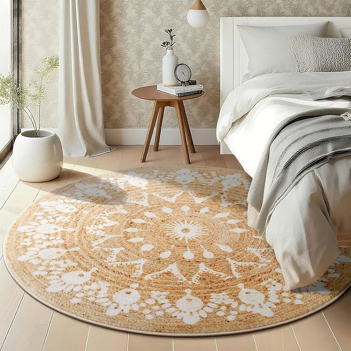 Jute Mandala Round Rug