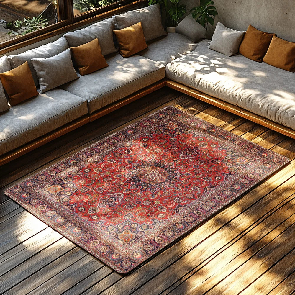 Classic Blue Floral Persian Rug