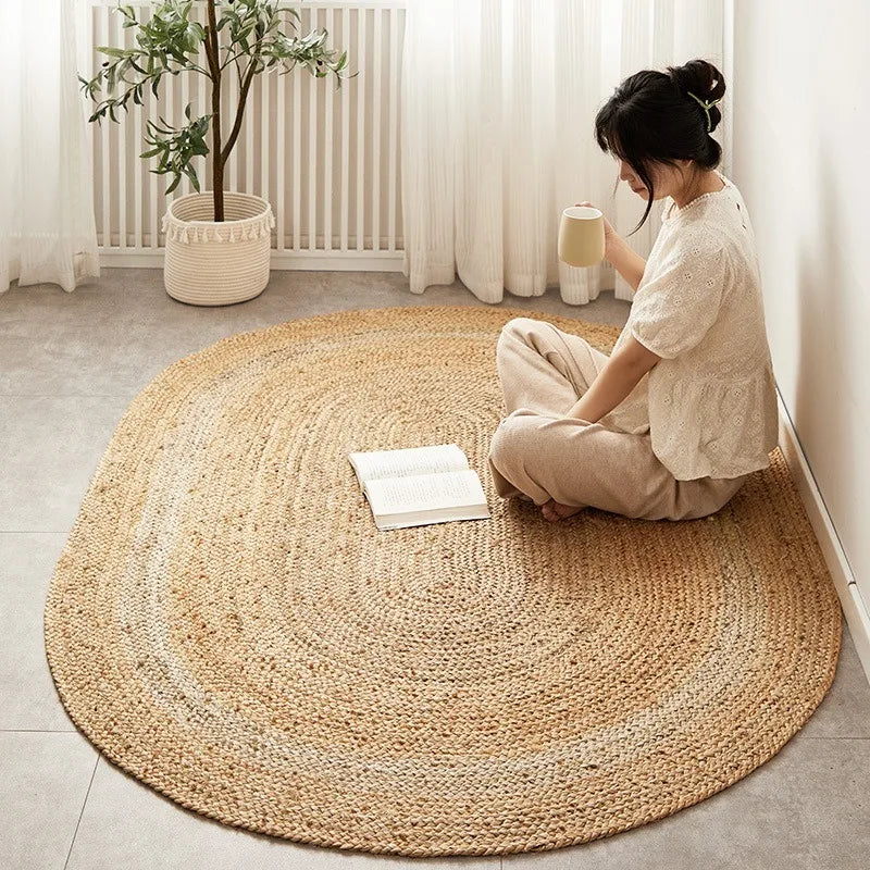 Braided Jute Oval Rug