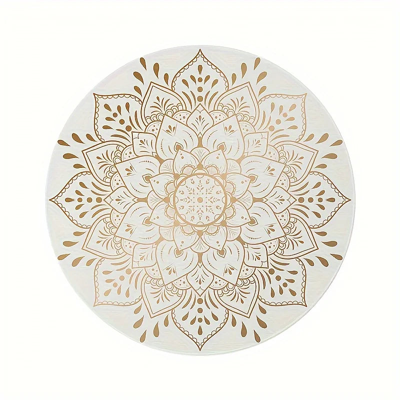 Gilded Mandala Round Rug