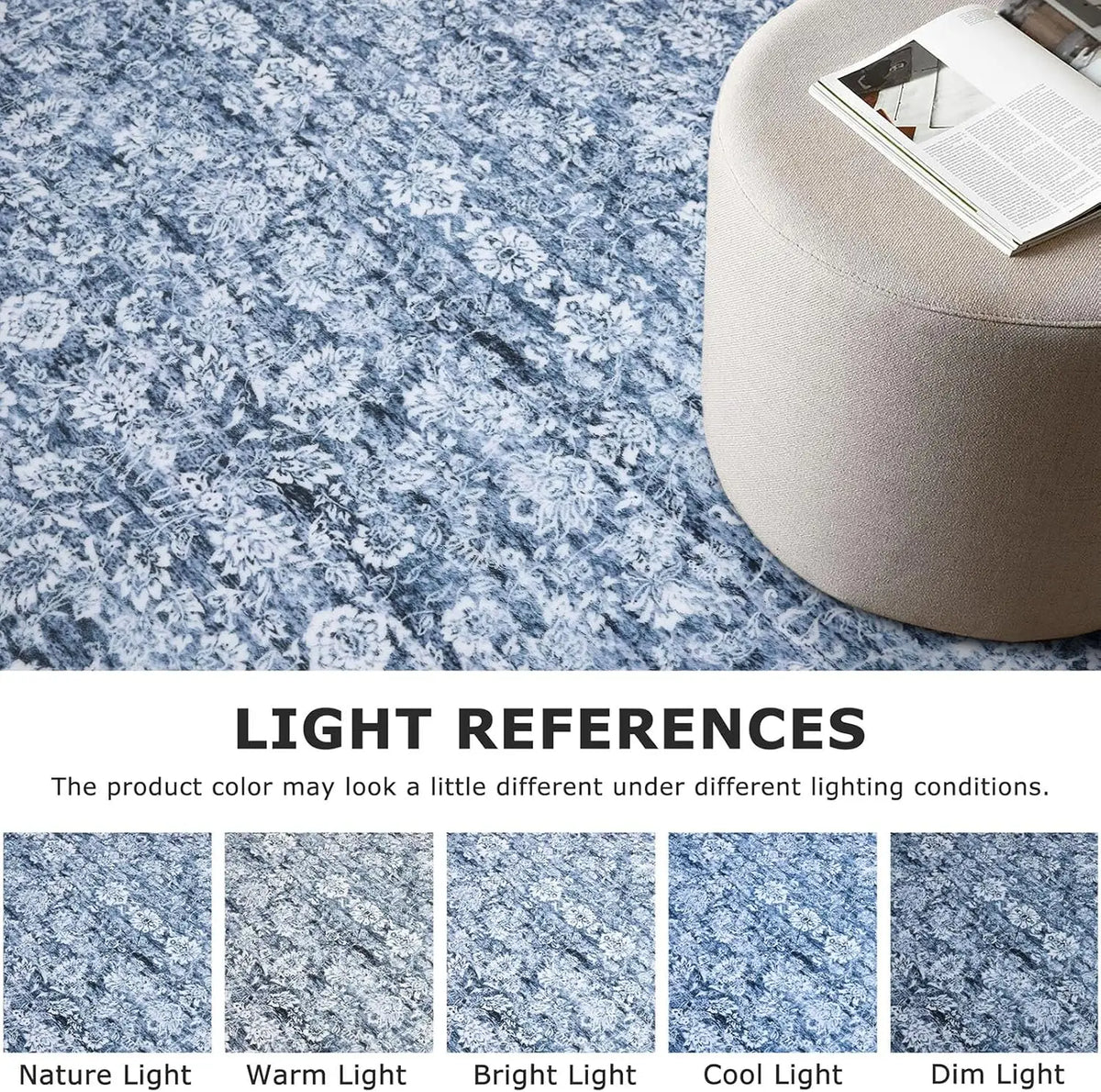 Blue Willow Round Rug