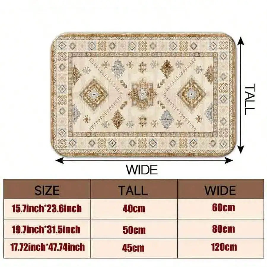 Cream Boho Accent Rug
