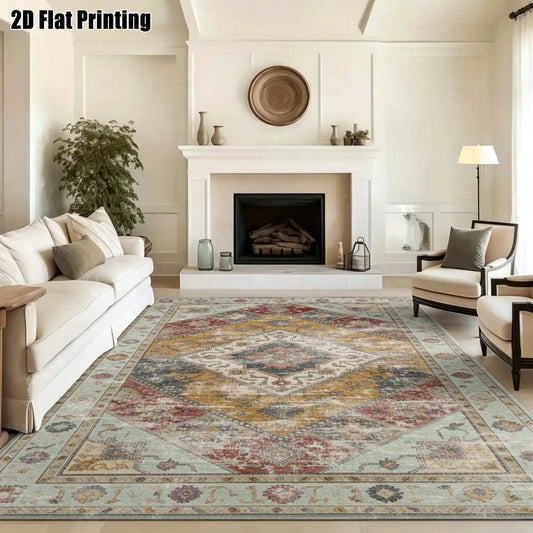 Cognac Floral Geometric Rug