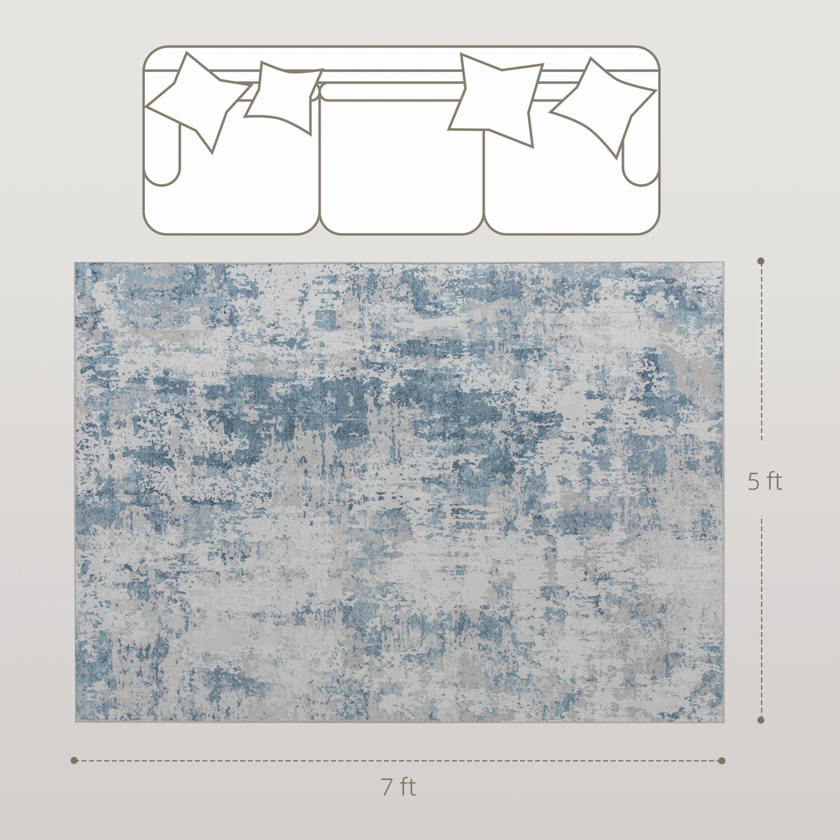 Indigo Drift Chenille Rug