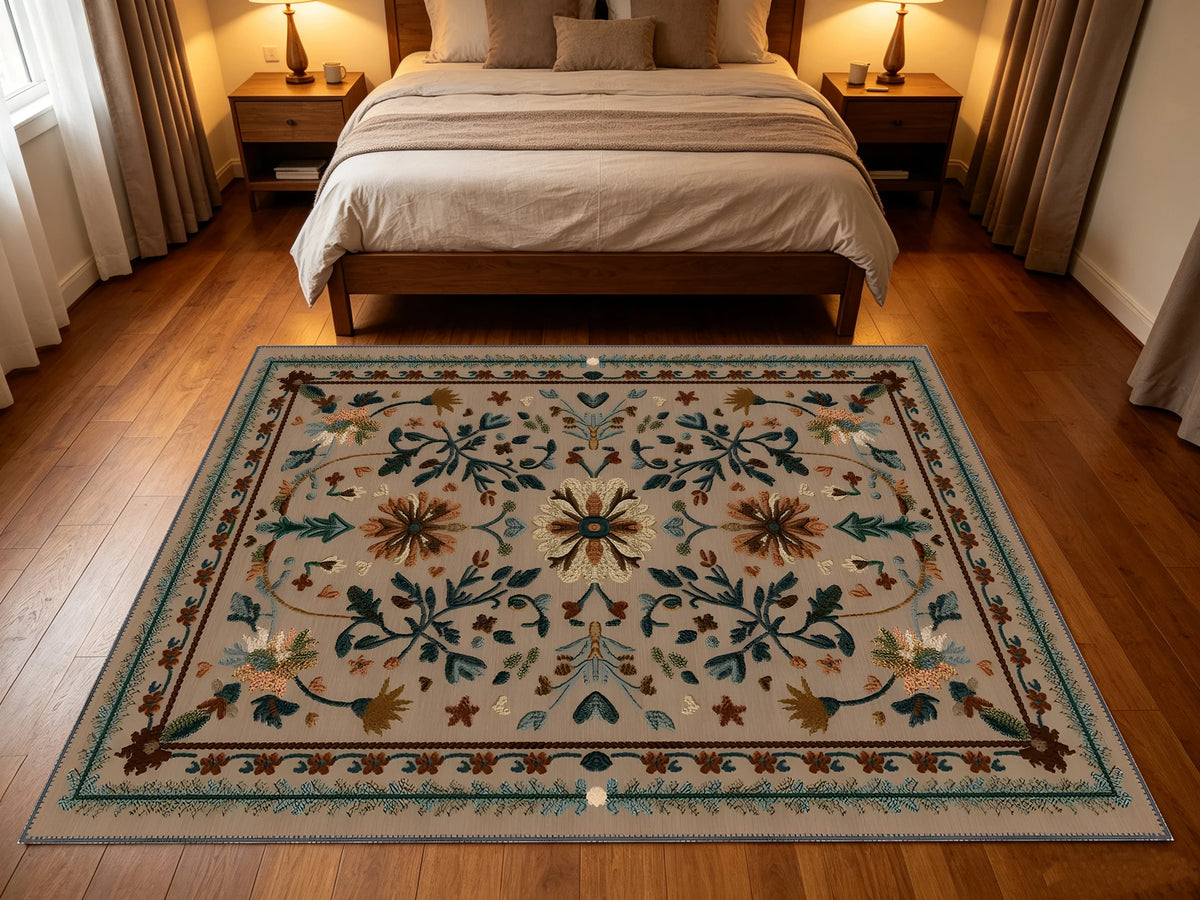 Symmetry Floral Rug