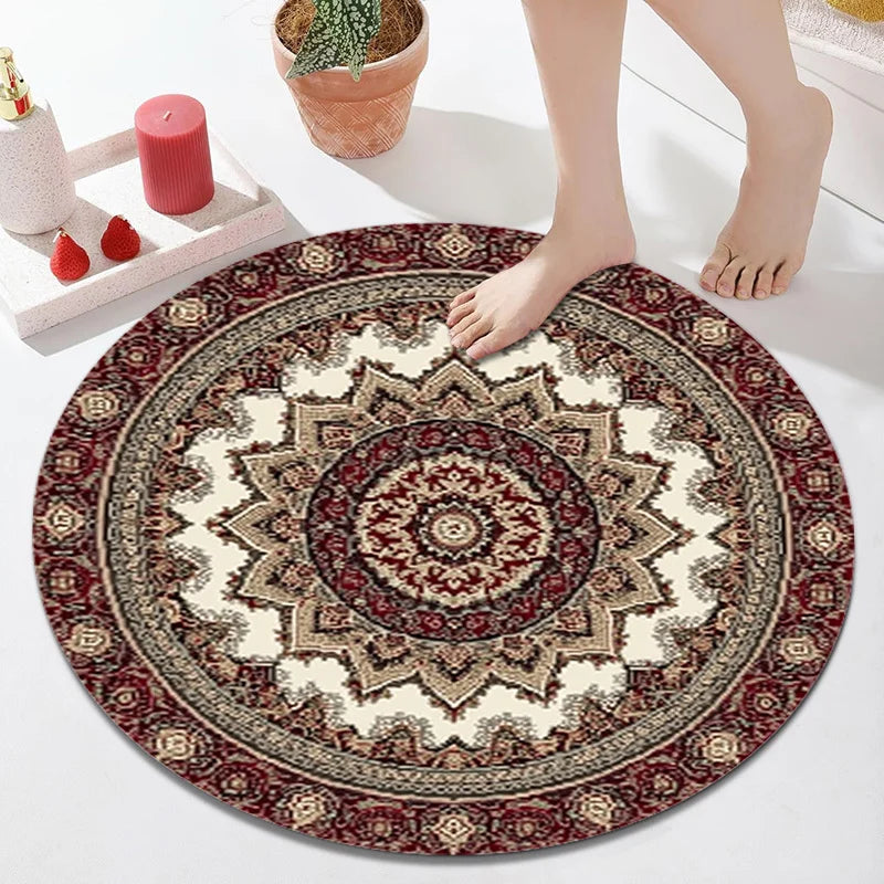 Oriental Moroccan Round Rug