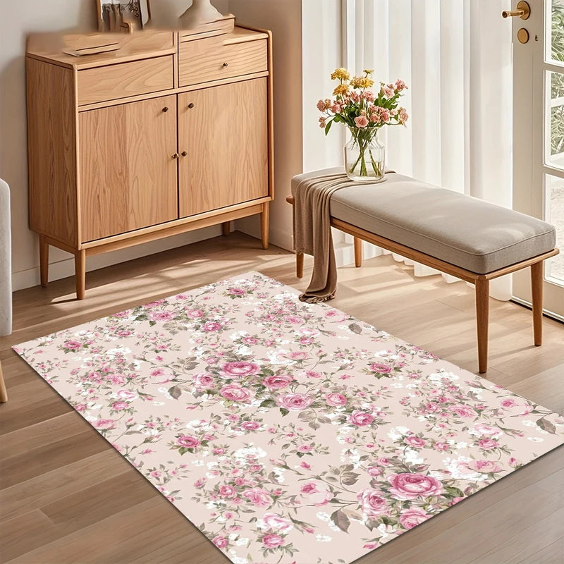 Rosewater Floral Medallion Rug