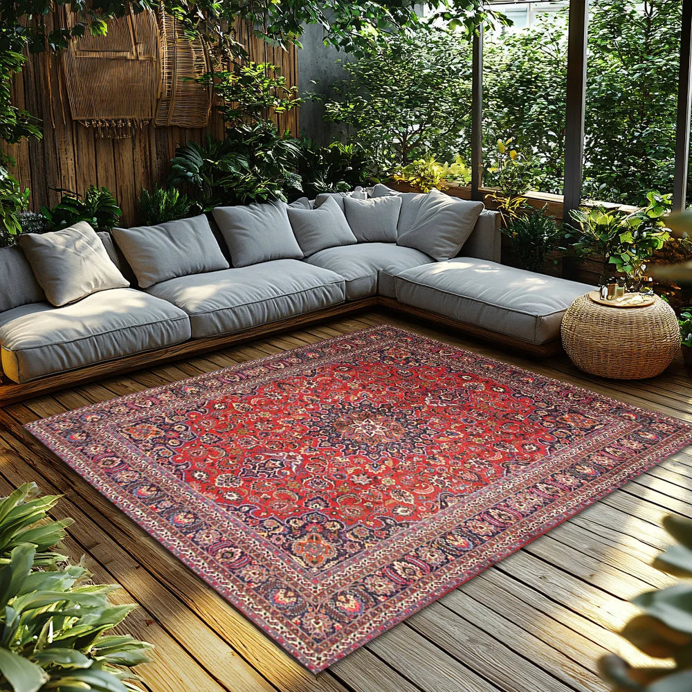 Classic Blue Floral Persian Rug