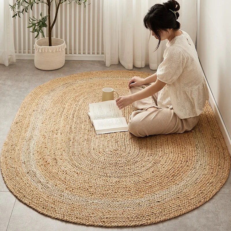 Braided Jute Oval Rug