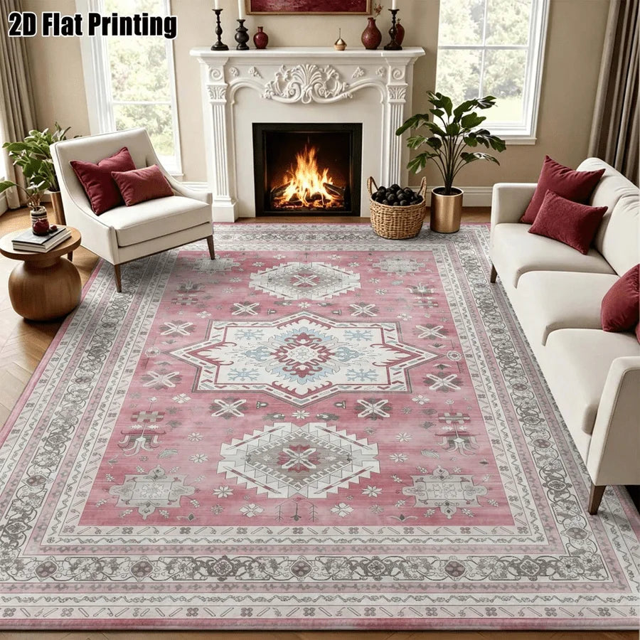Bohemian Geometric Velvet Rug