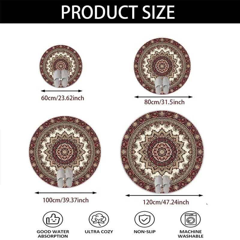 Oriental Moroccan Round Rug