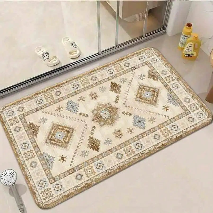 Cream Boho Accent Rug