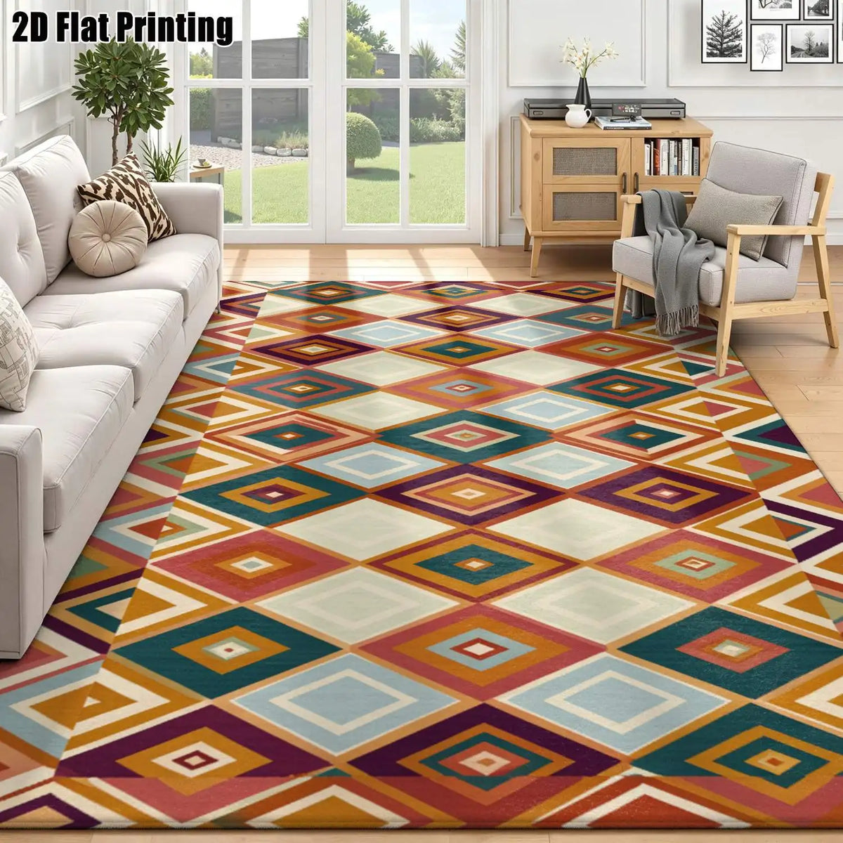 Amber Geometric Rug