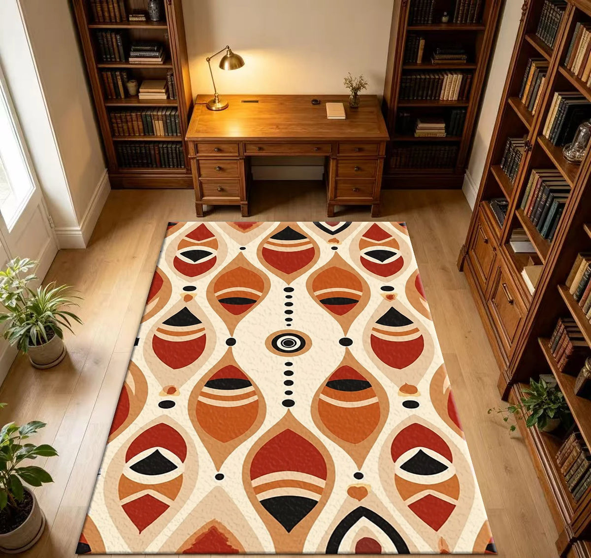 Terracotta Eye Geometric Rug