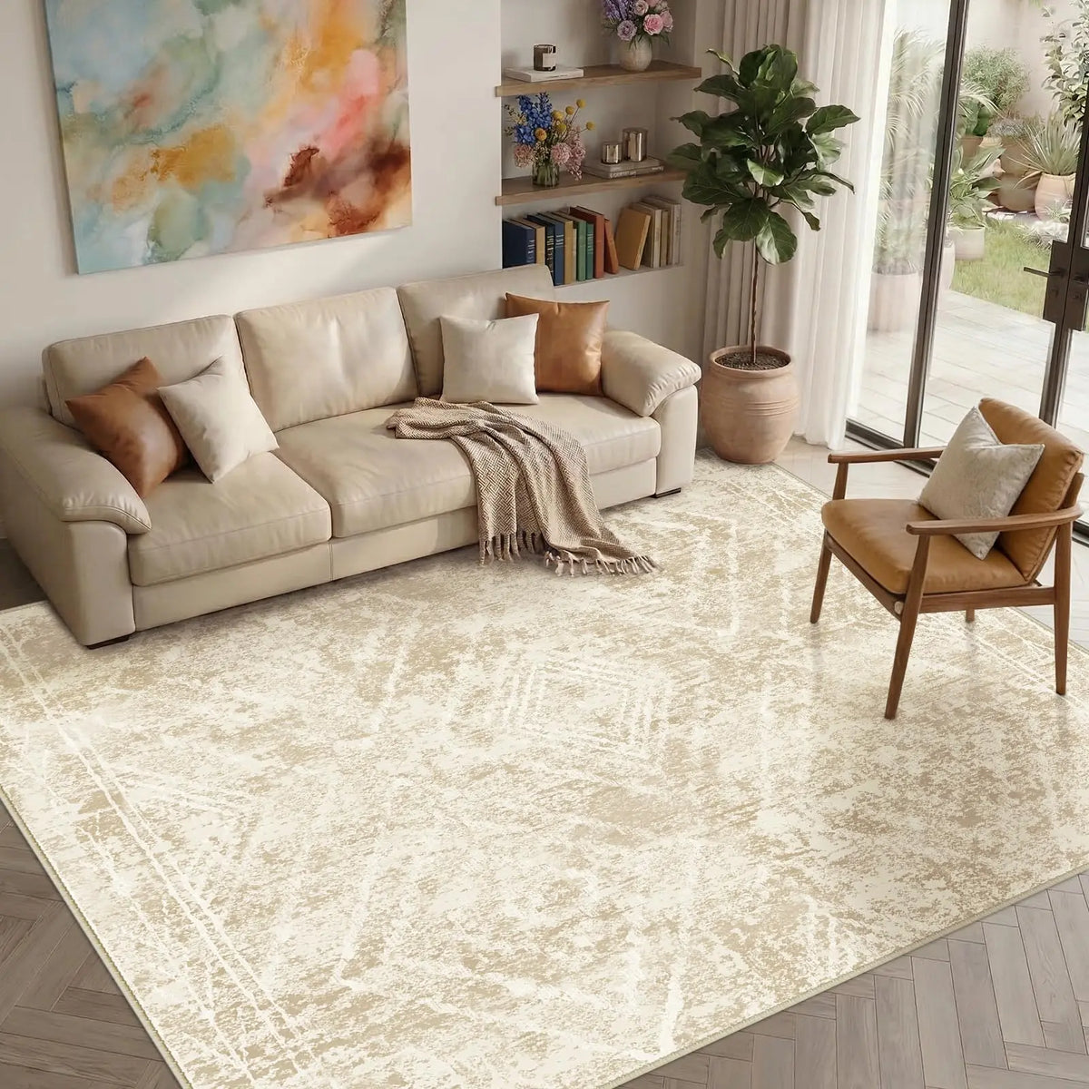 Santa Fe Aztec Border Rug