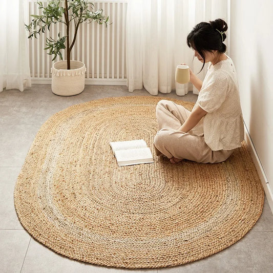 Braided Jute Oval Rug