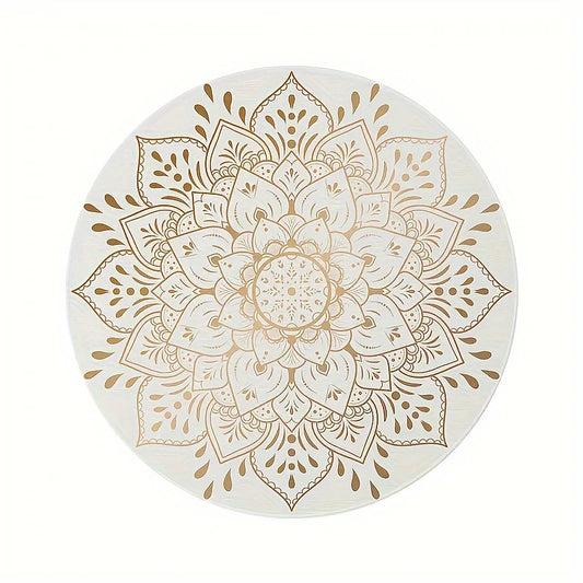 Gilded Mandala Round Rug