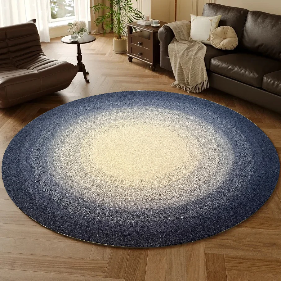 Ombre Lagoon Wool Round Rug