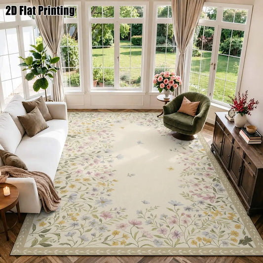 Blush Floral Geometric Rug