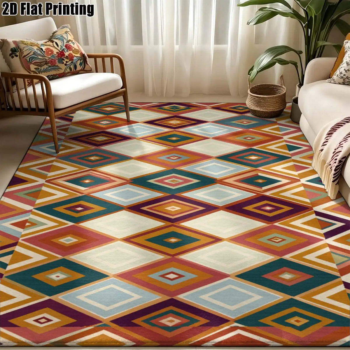 Amber Geometric Rug