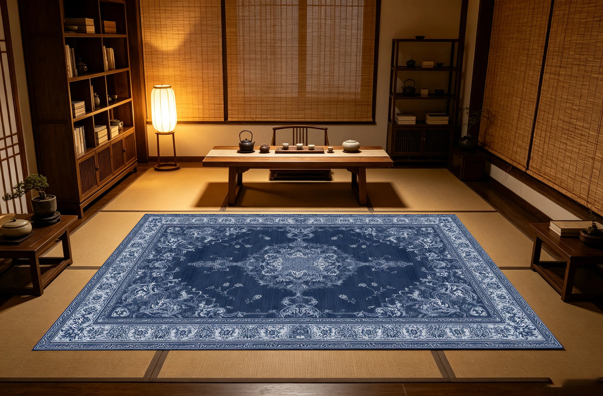Navy Vienna Velvet Rug