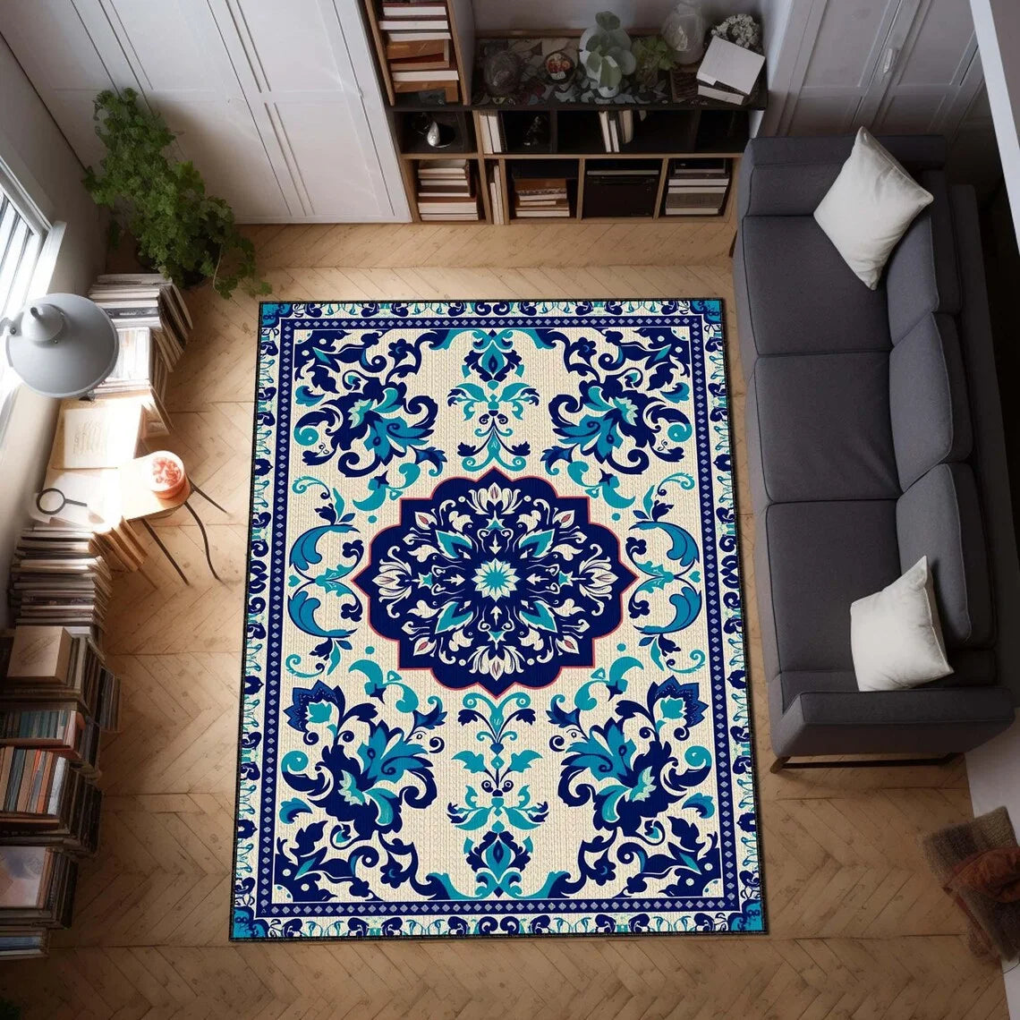 Bosphorus Blue Kilim Rug
