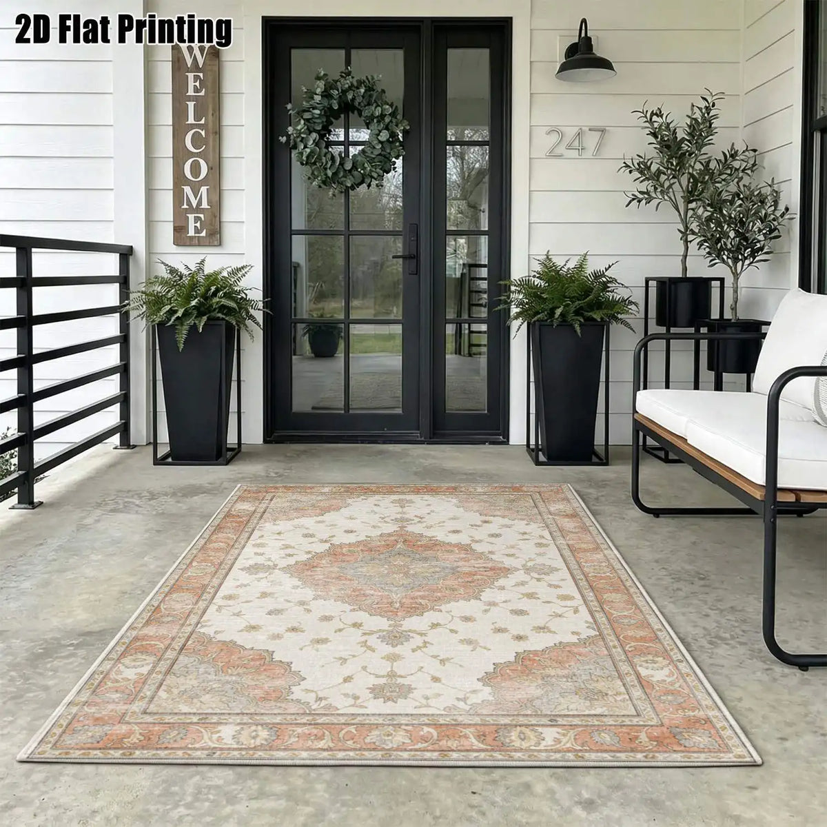 Petal Geometric Velvet Rug