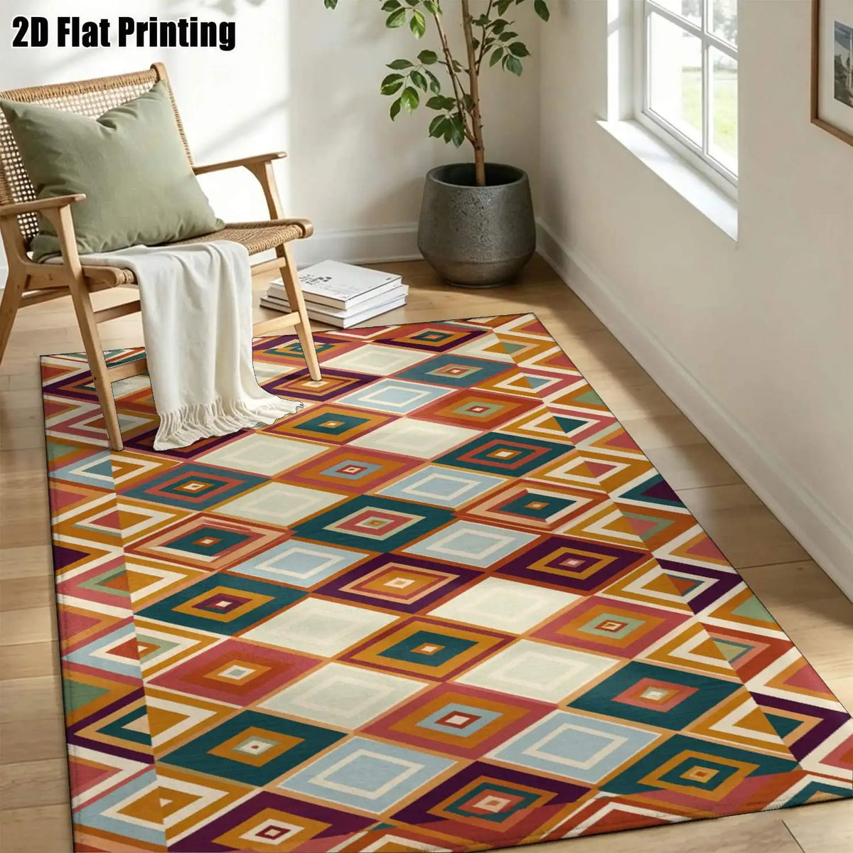 Amber Geometric Rug