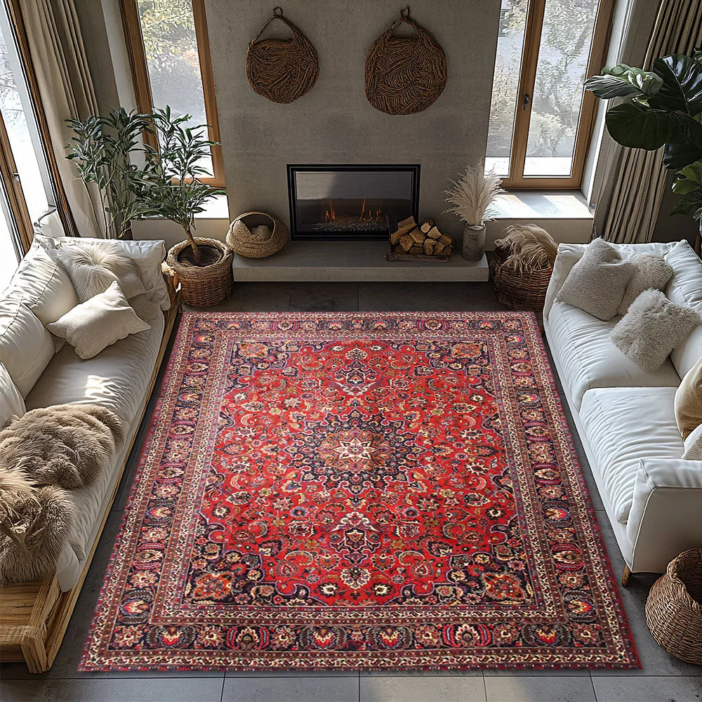 Classic Blue Floral Persian Rug