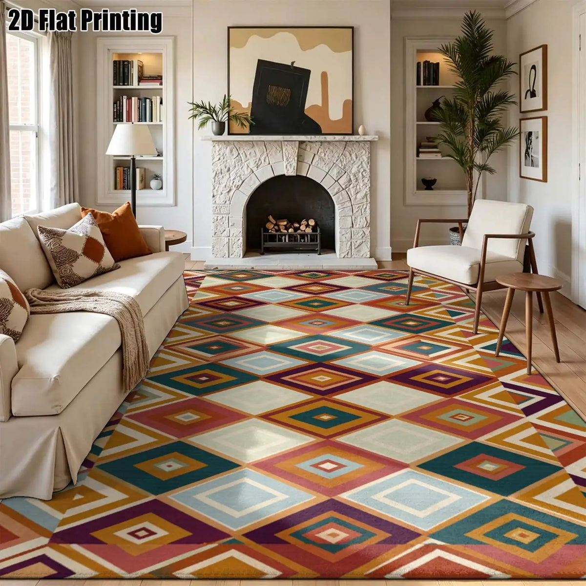 Amber Geometric Rug
