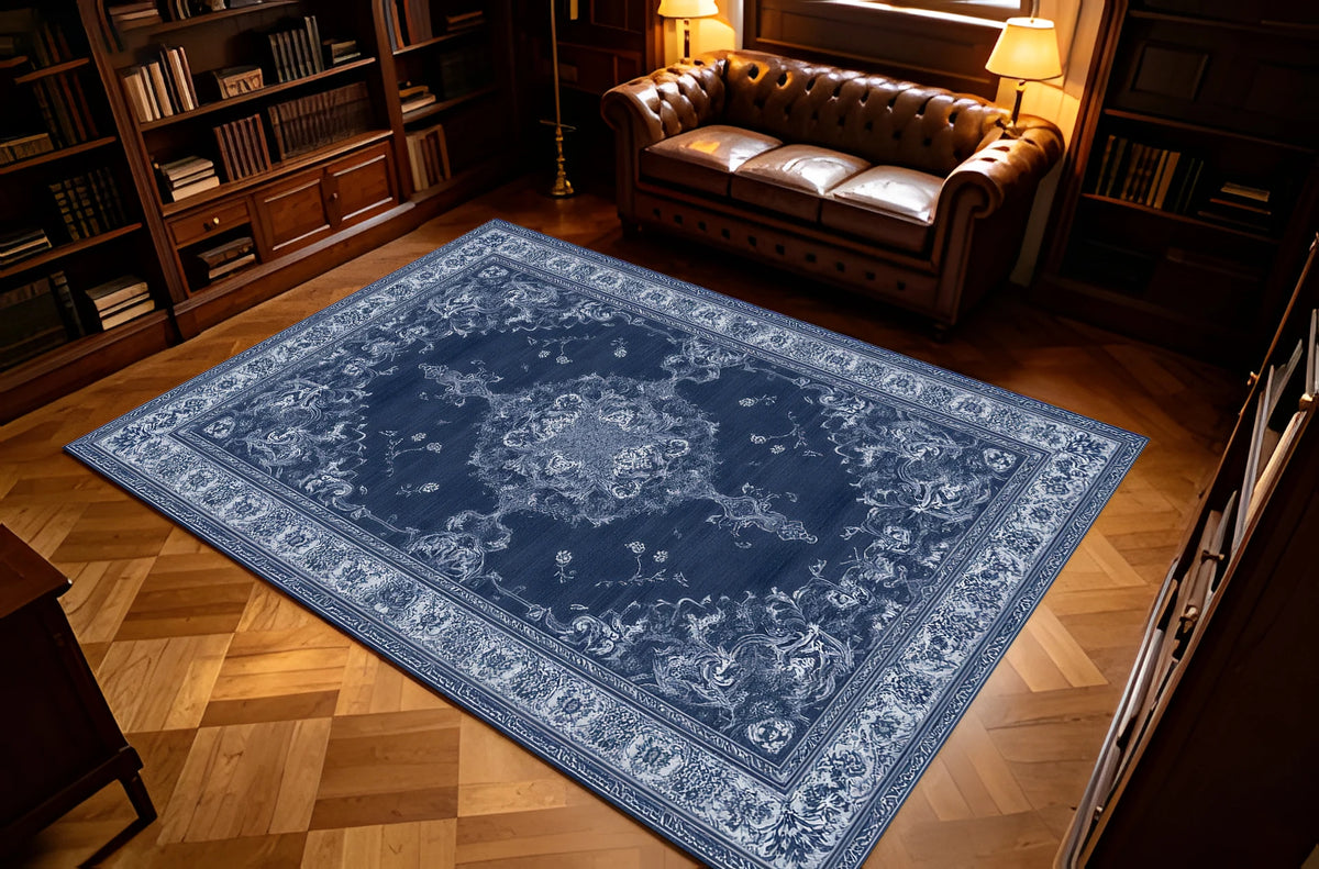 Navy Vienna Velvet Rug
