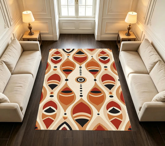 Terracotta Eye Geometric Rug