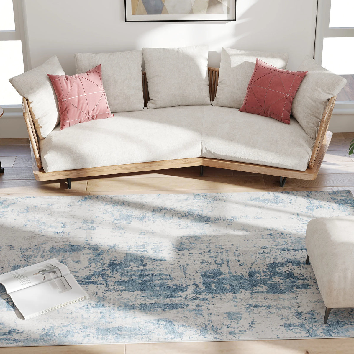 Indigo Drift Chenille Rug