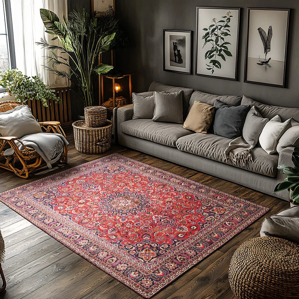 Classic Blue Floral Persian Rug