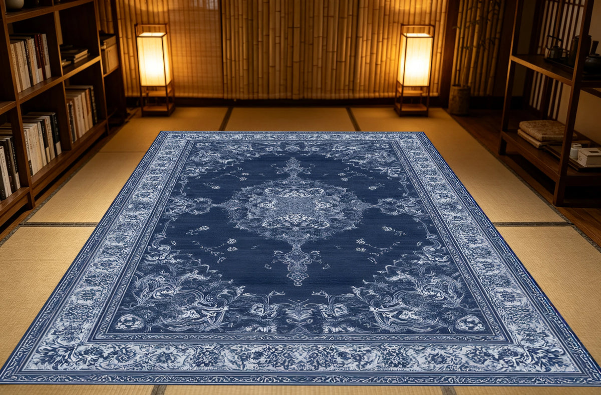 Navy Vienna Velvet Rug