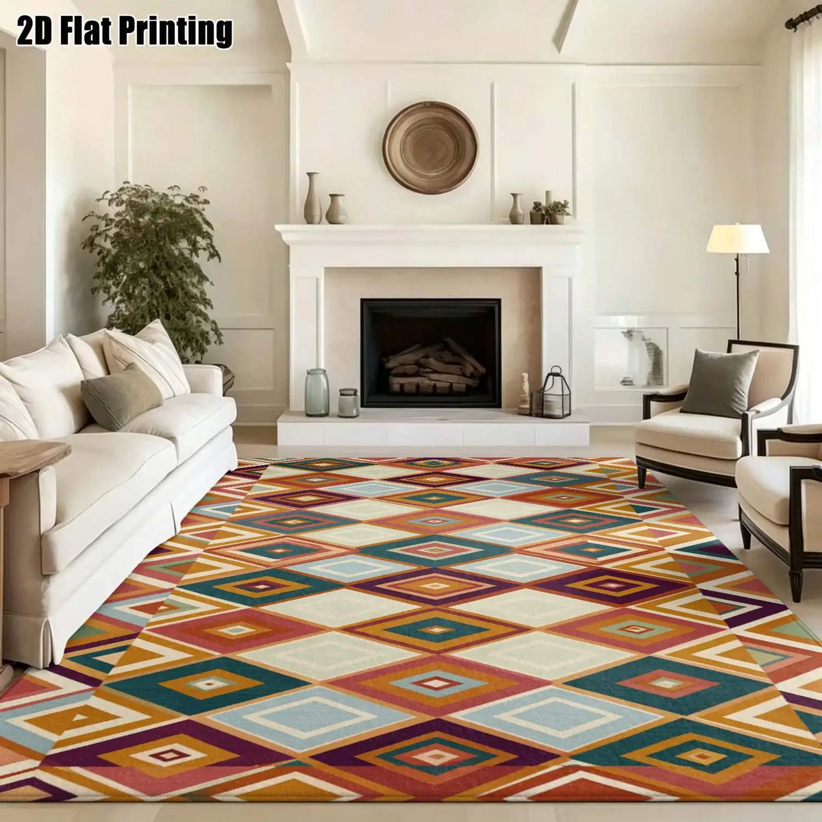Amber Geometric Rug