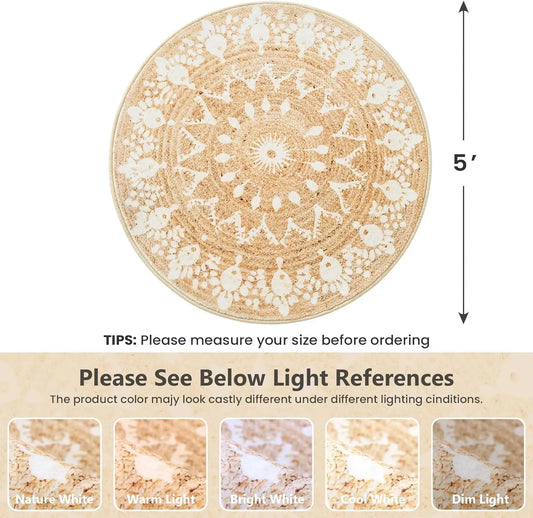 Jute Mandala Round Rug