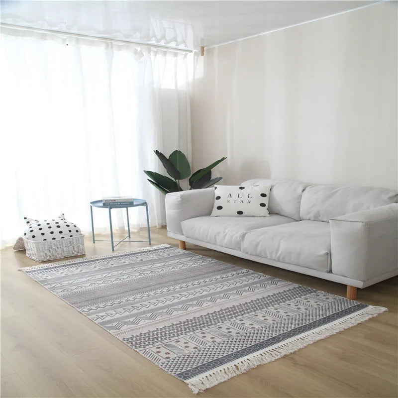 Nordic Tassel Cotton Rug