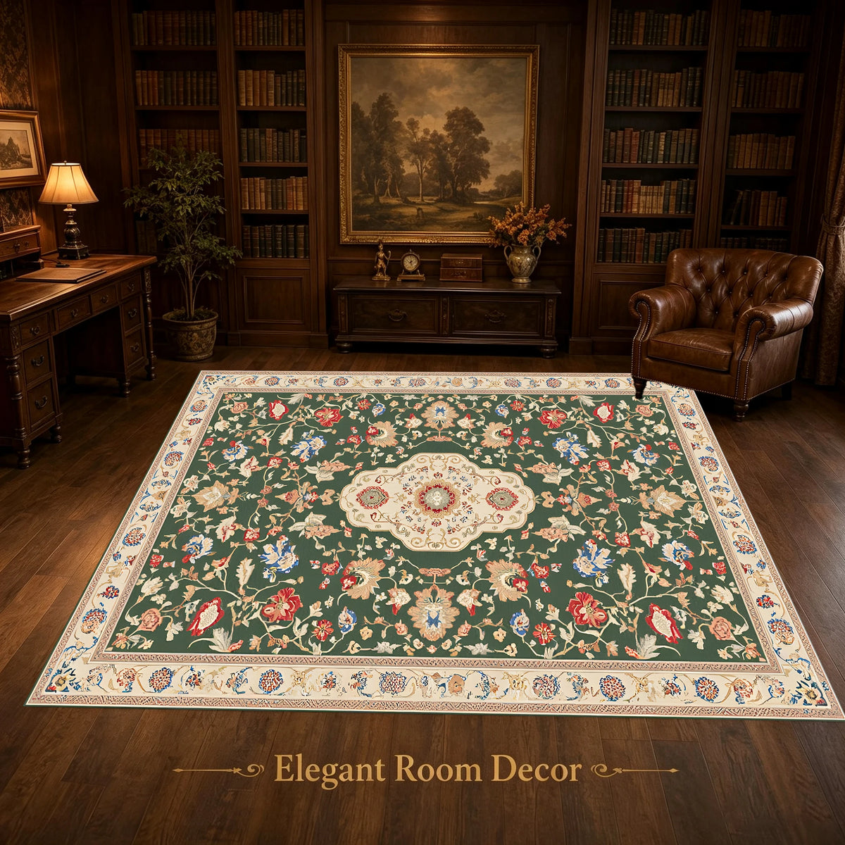 Noir Persian Floral Rug