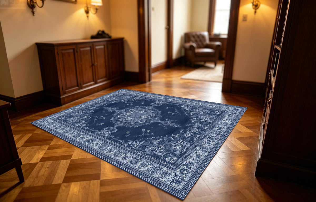 Navy Vienna Velvet Rug