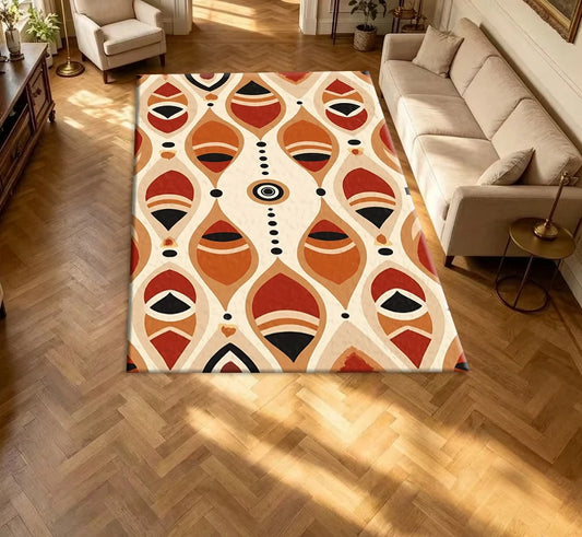 Terracotta Eye Geometric Rug