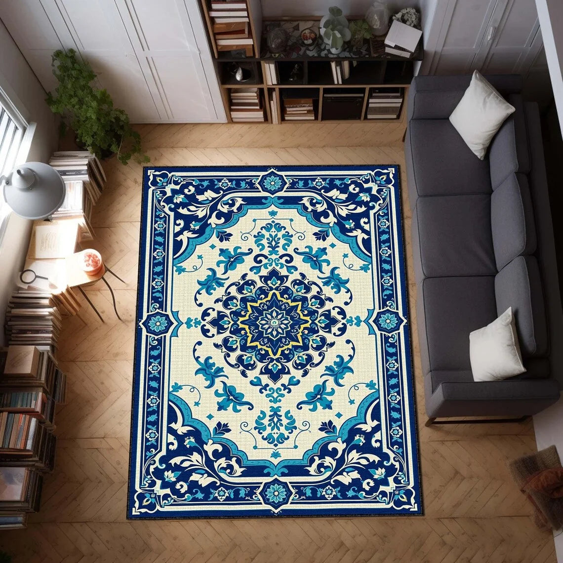 Bosphorus Blue Kilim Rug