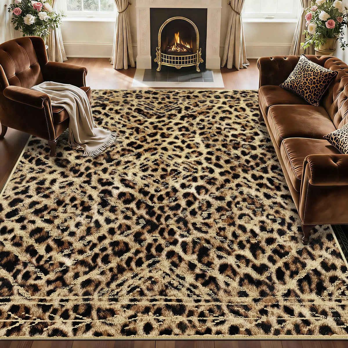 Santa Fe Aztec Border Rug