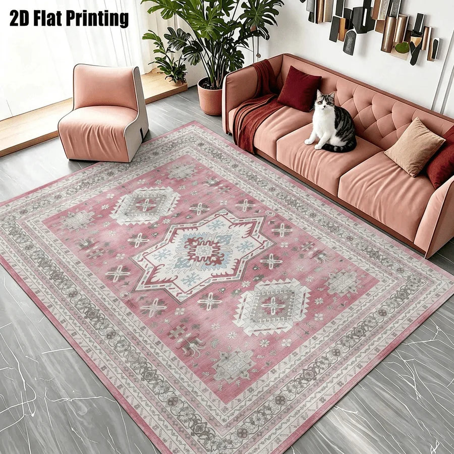 Bohemian Geometric Velvet Rug