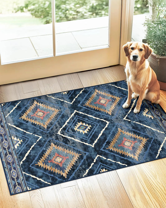 Santa Fe Aztec Border Rug